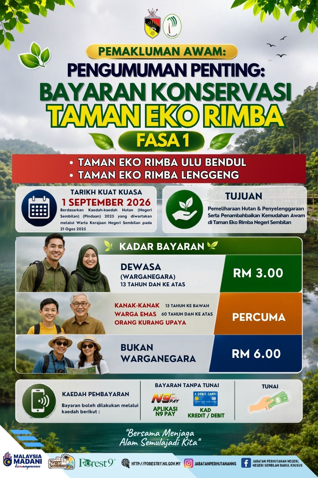 Pelaksanaan  Bayaran Konservasi Taman Eko Rimba Fasa 1