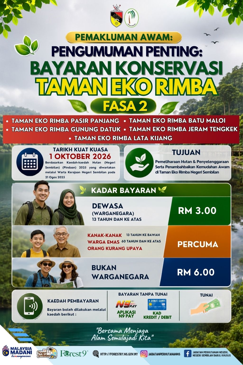 Pelaksanaan  Bayaran Konservasi Taman Eko Rimba Fasa 2